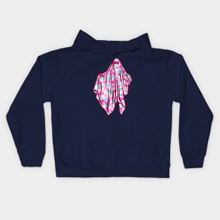 Groovy Retro Floral Ghost Kids Hoodie